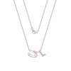 Hello Kitty Women's Enamel Hello Kitty and Sliding Pave Initial Necklace - 4 of 4