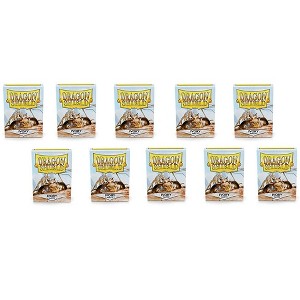 Dragon Shield 10 Packs Dragon Shield Matte Ivory Standard Size 100 ct Card Sleeves Display Case - 1 of 4