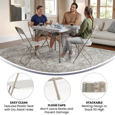 Alamont 6pk Hercules Plastic Folding Chairs