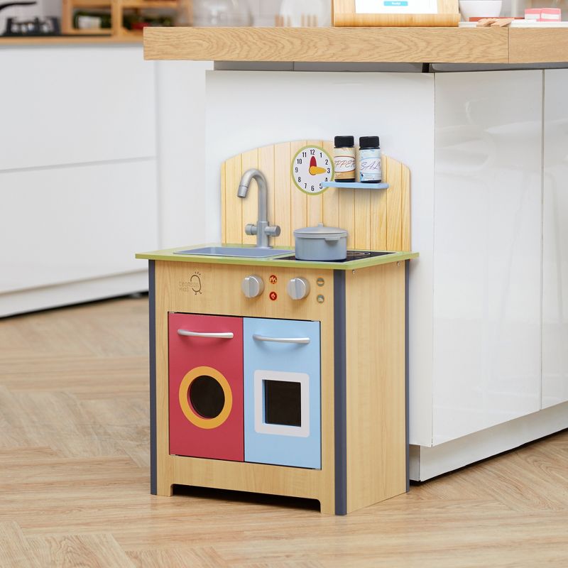 Teamson Kids Little Chef Porto Classic Interactive Wooden Play Kitchen, Wood, 4 of 14