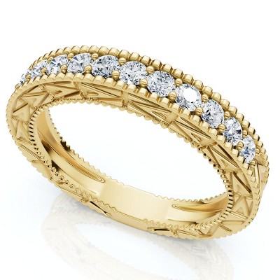 Pompeii3 1/3Ct Diamond Stackable Anniversary Wedding Ring 14k Gold or Platinum Lab Created