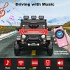 Jojoka 24V Ride on Car with 6 Wheels, 4WD Switchable Battery Powered Toy Car, Lights, Bluetooth, 3 Speeds, Remote Control - 4 of 4