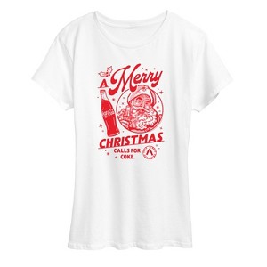 Women's - Coca-Cola - Merry Christmas Calls For Coke Short Sleeve Graphic T-Shirt - 1 of 3