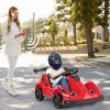 Costway 6V Battery Powered Go Kart Kids Ride On 4 Wheel Racer RC w/ Bumper & Music - 2 of 4