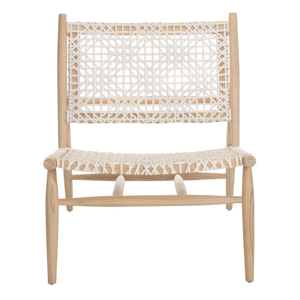 Bandelier Accent Chair Light Natural/White - Safavieh