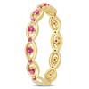 EVERLY JEWELRY |  Yellow Silver 1/3ct TGW Created Ruby Eternity Ring - 2 of 4