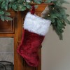 Northlight Traditional Christmas Stocking with Cuff - 20" - Burgundy and White - 2 of 3