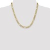 Black Bow Jewelry Men's 7.3mm 10k Yellow Gold Hollow Figaro Chain Necklace - 2 of 4