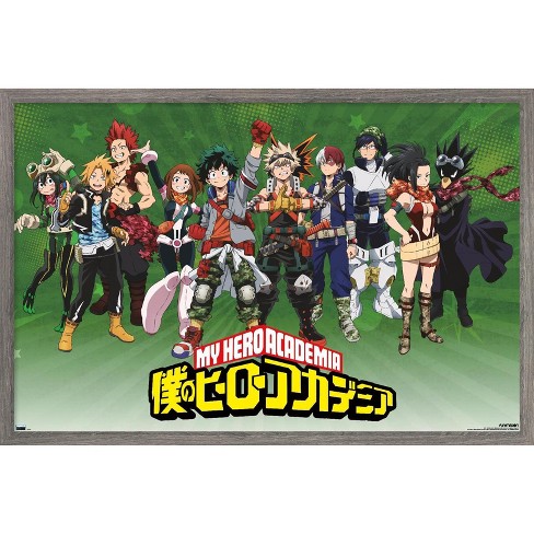 My Hero Academia: Season 4 - Key Art Wall Poster, 14.725 x 22.375, Framed