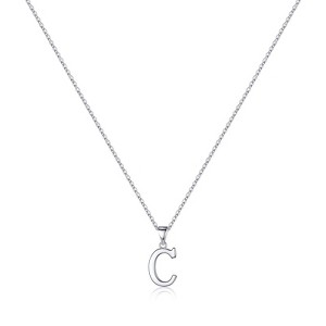 Turandoss S925 Sterling Silver Initial Necklaces for Girls Women, Dainty Initial Jewelry Birthday Gifts - 1 of 4