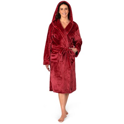 PAVILIA Fleece Robe For Women, Plush Warm Bathrobe, Fluffy Soft Spa Long Lightweight Fuzzy Cozy, Satin Trim