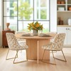 Extendable Solid Wood Dining Table with Oak Veneer Top, Rubber Wood Legs, Gear Slide Rail, Modern Expandable Table for Kitchen (Only Table) - 3 of 4