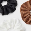 Jumbo Hair Twister Set 3pc - Wild Fable™ Black/Brown/White: Fashion Hair Elastics, Polyester/Cotton/Rubber - 3 of 3