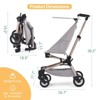 Mini Umbrella Stroller with Adjustable Canopy, Lightweight Travel Stroller for Airplane with 360° Swivel Wheels, 3-Point Safety Harness & Carry Bag - 3 of 4