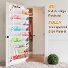 End Shoe Clutter: 10-Tier Over-Door Organizer Holds 30+ Pairs - Clear Pockets for Easy Viewing, Ideal Storage for Large Families - 3 of 4