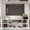 FUFU&GAGA 102'' Large Storage TV Stand,Wall Unit TV Console,Modular Entertainment Center with Hutch,Glass Door,Adjustable Shelves - 4 of 4