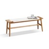 Wooden Dining Bench Table, Bed Bench Dining Room Entryway Bench Indoor Bench For Hallway Living Room Kitchen Entryway Balcony Bedroom - 2 of 4