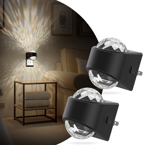 DORESshop 2W Plug-in Projection Night Light with Diamond Lens, Up/Down Glow, Multi-Color 1600K-5000K, Button Control, US Dual Plug - 1 of 4