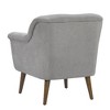 Mid-Century Modern Armchair with Rounded Arms, Full Foam Seat and Wooden Legs for Living Room - 4 of 4