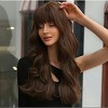 Jessie's Wig 24 Inch Long Wavy Wig With Bangs Synthetic Hair Brown 1 Pc/Pack - 2 of 4