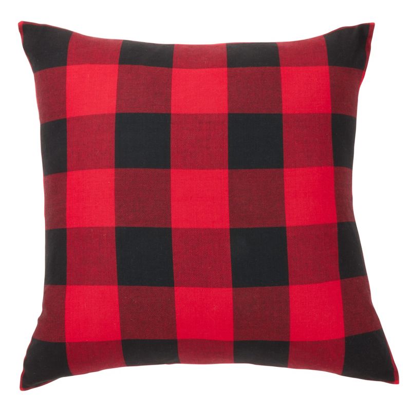 Saro Lifestyle Buffalo Plaid  Decorative Pillow Cover, 1 of 3