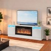 70" White TV Stand for Living Room, Modern TV Console Table for TV Up to 75",Wooden Entertainment Center with Storage Cabinet - 3 of 4