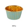 Unique Bargains Cupcake Liners Texture Pattern Disposable Laminated Paper 2.76"x1.54" 50 Pcs - 4 of 4