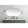 Elegant Lighting Metal Frame Oval Mirror 30x60 Inch in Black - 4 of 4