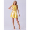 INSPIRE CHIC Women's Christmas Metallic Sleeveless High Waist Party Holographic Dress - 2 of 4