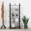 5-Shelf Vintage Industrial Rustic Bookshelf, 5 Tier Wood and Metal Bookcase - 2 of 4