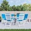 vidaXL Highback Chair Cushions (6 pcs) - Light Blue Oxford Fabric - Ultra-Soft Foam Fiber Filling - 2 of 4