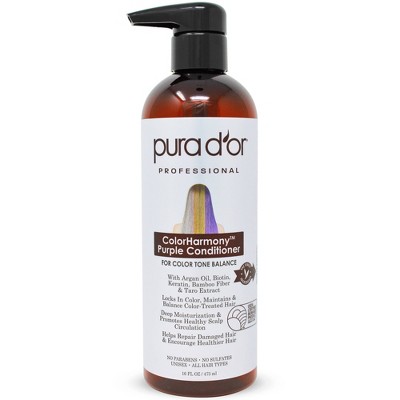 Pura D'or Color Harmony Purple Conditioner - 16 Fl Oz : Target