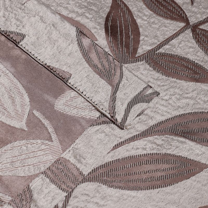 Modern Bohemian Leaves Room Darkening Semi-Semi-Blackout Curtains, Set of 2 by Blue Nile Mills, 3 of 4