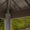 DSVIMOY Canopies and Gazebos,BBQ Gazebo Outdoor with Shelves Serving Tables, Gazebo Pavilion for Garden, Gray, 97.24"*71.65"*99" - 4 of 4