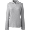Lands' End School Uniform Women's Long Sleeve Feminine Fit Interlock Polo Shirt - 2 of 2