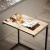 C Shaped End Table 27 inches High, Side Table for Couch Slide Under, C Table Sofa Side End Table for Living Room - 3 of 4