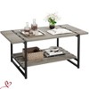 2-Tier Coffee Tables for Living Room, 41" Rectangular Coffee Table Center Tea Tables with Sturdy Frame - 2 of 4