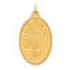 Black Bow Jewelry 14k Yellow Gold Solid 3D Oval Miraculous Medal Pendant - 4 of 4