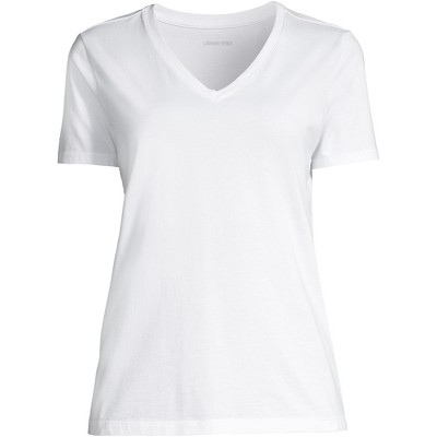 Lands' End Women's Tall Relaxed Supima Cotton Short Sleeve V-neck T ...