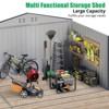 TROPOW 10x12 FT Outdoor Storage Shed, Metal Garden Shed with Lockable Door, and Sloped Roof, Utility Metal Tool Storage Sheds for Backyard - 3 of 4
