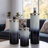 Decorative Glass Bottle Vases with Removeable Lid - Contemporary Flower Vase Accent for Entryway, Bedroom, and Home Decor - Set of 3, 23", Blue - 4 of 4