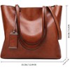 Women Top Handle Satchel Handbags Shoulder Bag Messenger Tote Bag Purse - 4 of 4