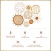 Aoibox Set of 8 Boho Woven Wall Baskets, Handmade Rattan & Seagrass Hanging Decor with Tassels for Home, 14.96" to 5.11" - 3 of 4