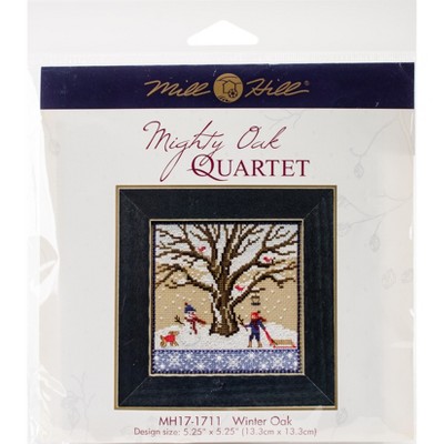 Mill Hill Counted Cross Stitch Kit 5.25"X5.25"-Winter Oak (14 Count)