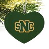 St. Norbert College Primary Logo Heart Love Wood Christmas Tree Holiday Ornament - 2 of 3