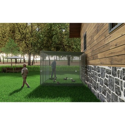 Racxily Chicken Coop Chickens Run Pen for Yard, The Net is Green