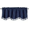 Kate Aurora Rod Pocket Luxurious Chenille Oversized Window Valance With A Beaded Tasseled Trim - 2 of 4