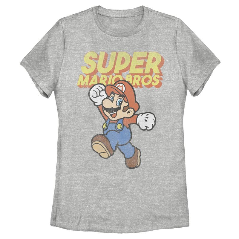 Women's Nintendo Mario Retro Jump T-Shirt, 1 of 4