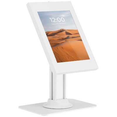 Mount-It! Anti-Theft Locking Tablet Kiosk Countertop Stand Compatible w/ iPad 10, 9, 8, iPad Pro 11, 10.5, iPad Air 10.5 for Business & Retail | White