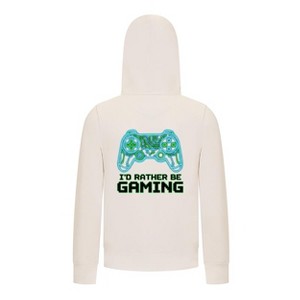 Everyday Kids “I’d Rather Be Gaming” Zip Up Hoodie – Cool Video Game Controller Sweatshirt - 1 of 4